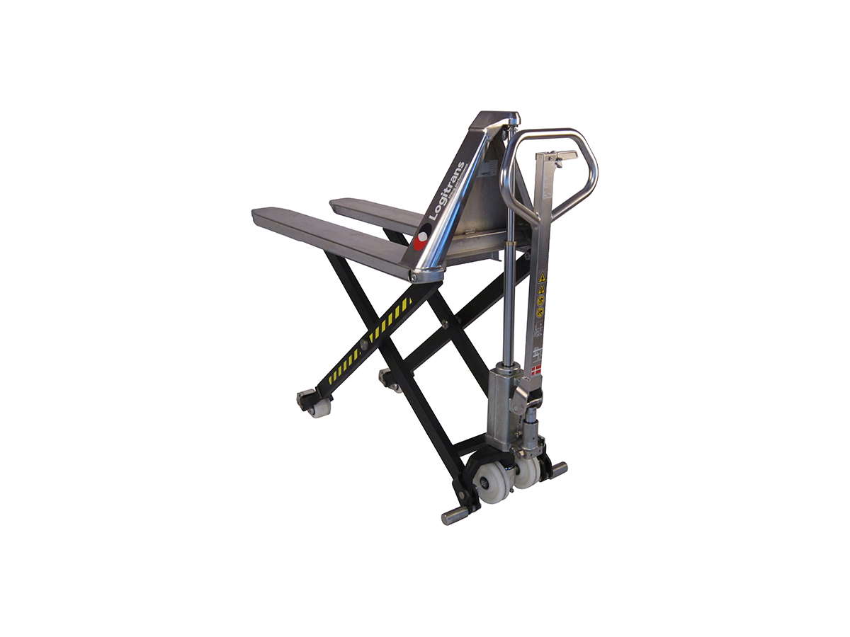 Transpaleta de tijera inoxidable 1500 kg Logitrans HLI