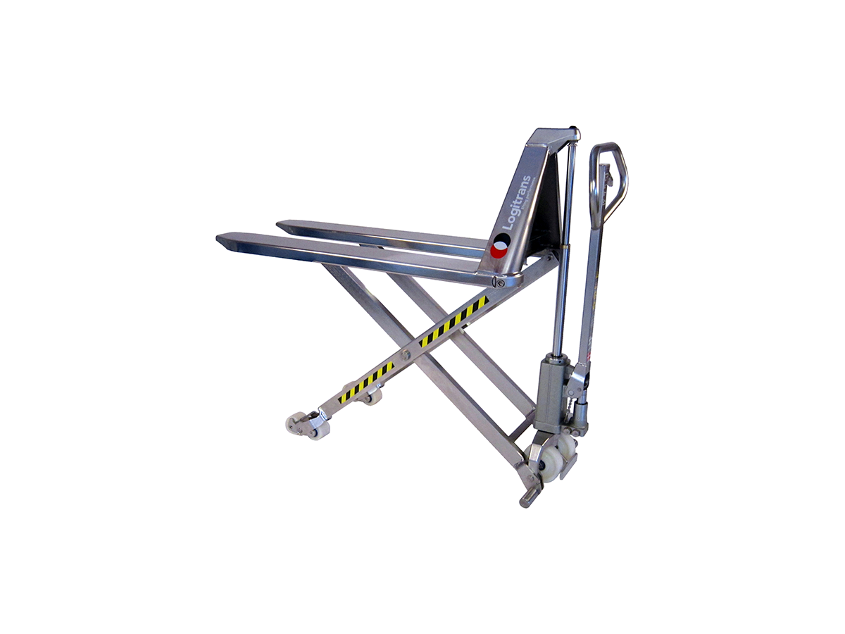 Transpaleta de tijera inoxidable 1500 kg Logitrans HLI Plus